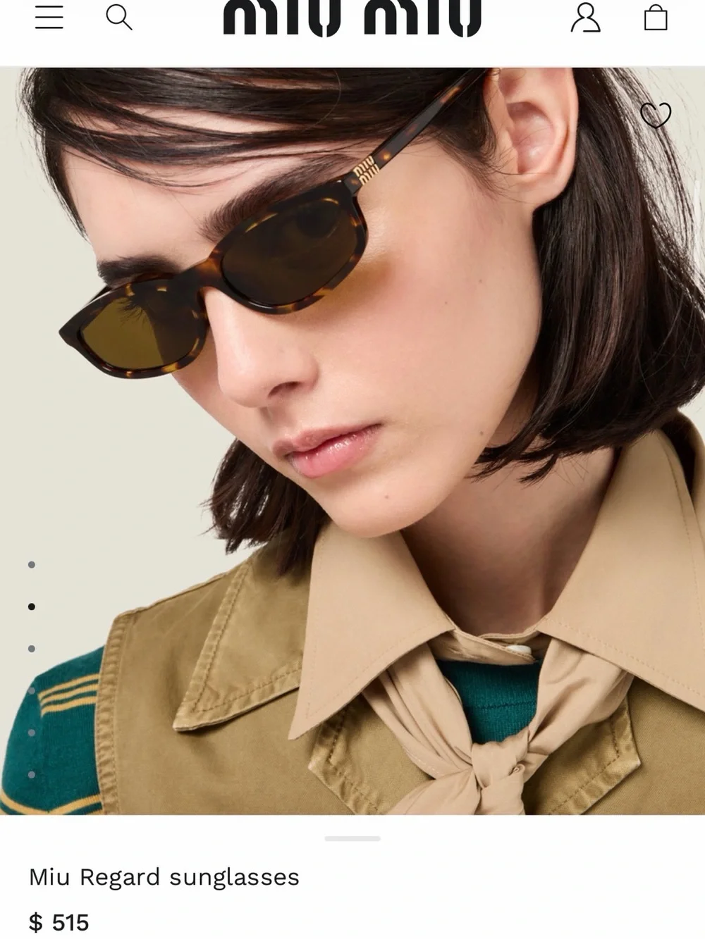 Miu Miu Regard Tortoiseshell Sunglasses